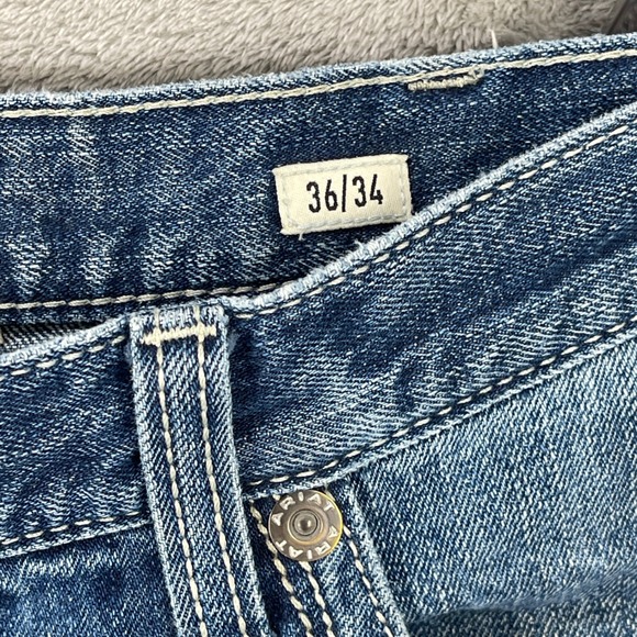 Ariat Mens M4 Relaxed Boot Cut Jean 36x32 Thrashed Western Distress Work Denim - Picture 7 of 15